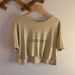 Madewell Cream Graphic Crop Top